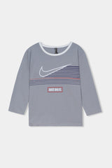 Imported China Fabric Nike Style With Gripper Pant in Grey Color For Kids