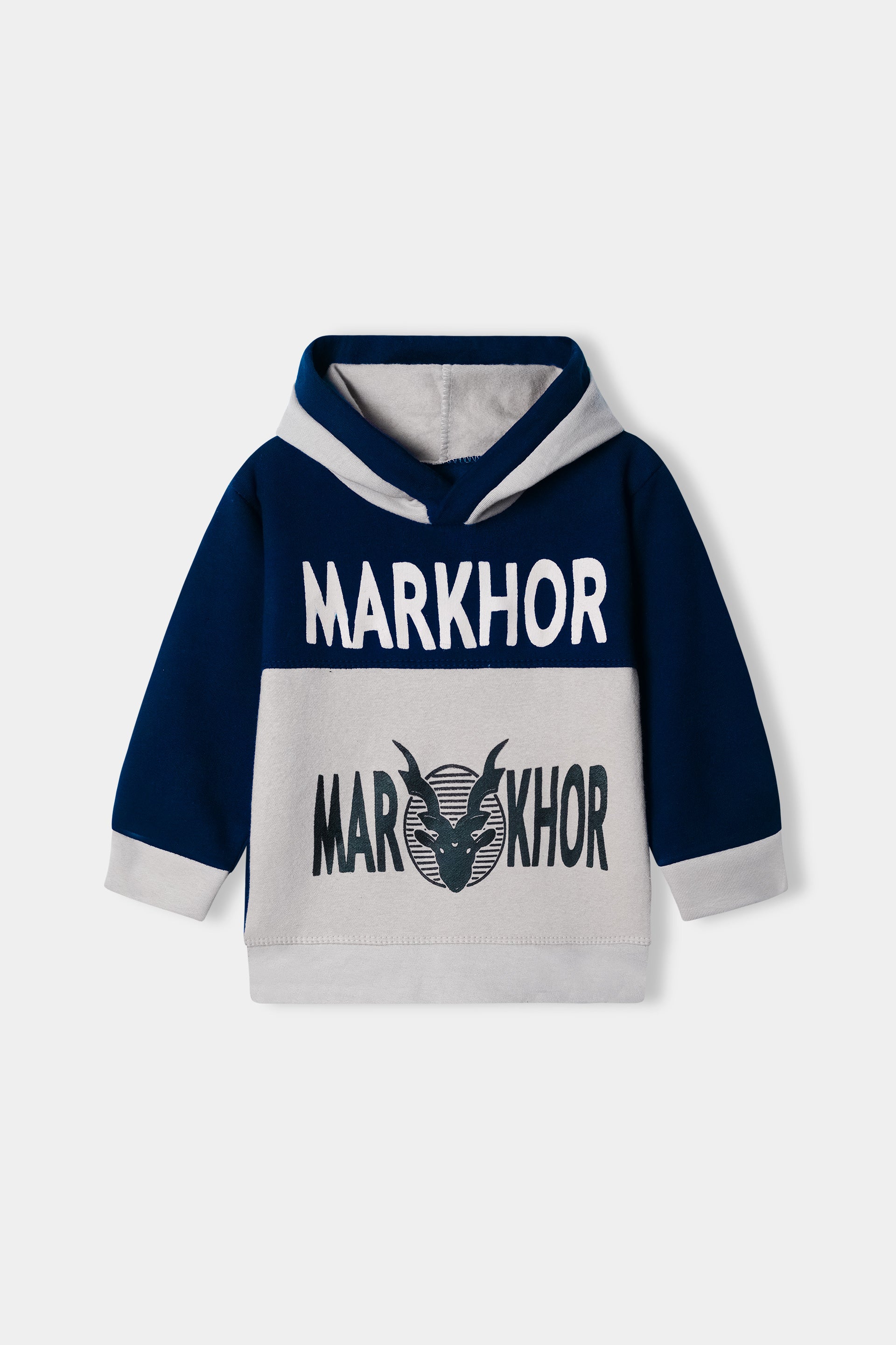 Markhor Design With Hood Fabric Fleece with Easter For Kids